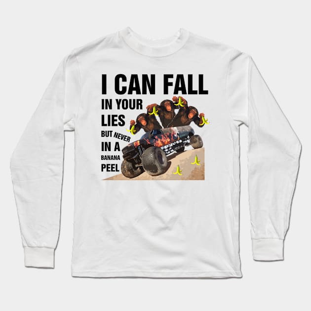 Hill climb racing chimpanzee funny quote Long Sleeve T-Shirt by richercollections